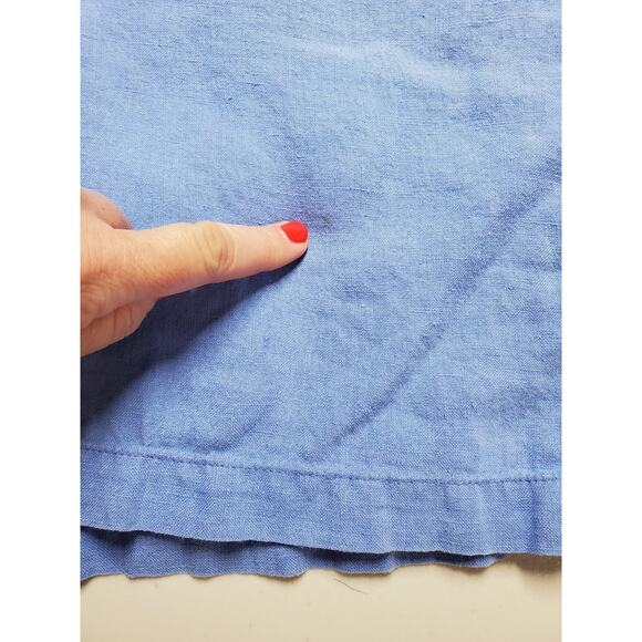 FLAX Womens 1G Linen Pants Cropped Capri Periwinkle Plus Size 18-20 - Picture 10 of 12